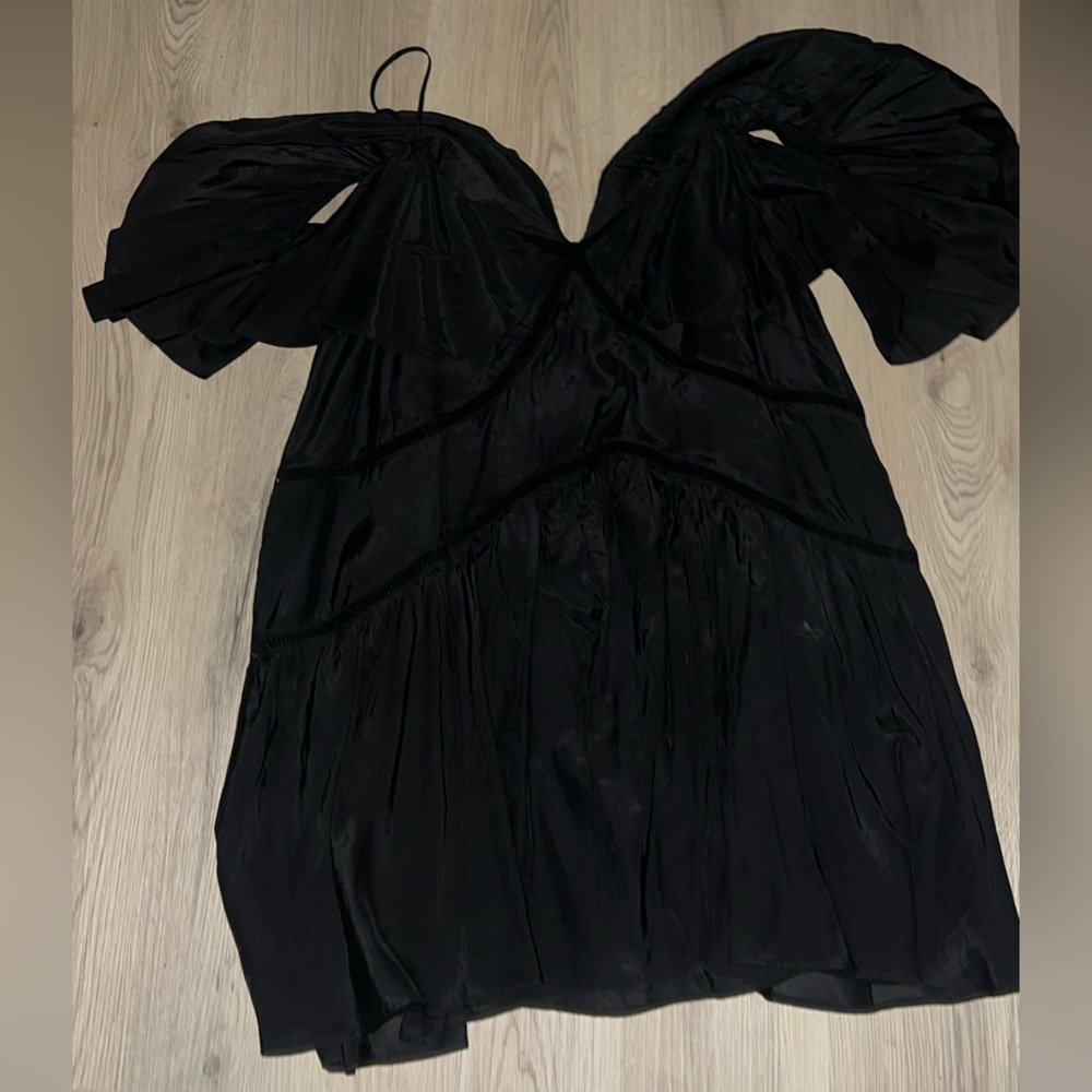 H&M Black Off-Shoulder Mini Dress – XL, Sweetheart Neckline